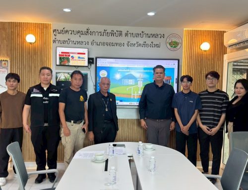 สำรวจพื้นที่เตรียมติดตั้งสถานีวัดระดับน้ำบริเวณพื้นที่ จ.เชียงใหม่